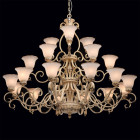 Chandelier beige country 21 ampoules 260 cm