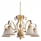 Chandelier beige country 5 ampoules 195 cm