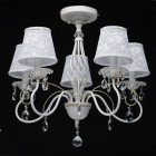 Chandelier blanc elegance 5 ampoules 58 cm
