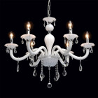 Chandelier blanc elegance 6 ampoules 106 cm