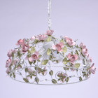 Chandelier blanc flora 4 ampoules 116 cm