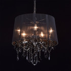 Chandelier chromé elegance 5 ampoules 108 cm