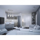 Chandelier chromé megapolis 3 ampoules 74 cm