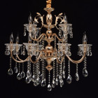 Chandelier doré crystal 12 ampoules 130 cm Chandelier doré crystal 12 ampoules 130 cm