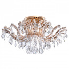 Chandelier doré crystal 6 ampoules 40 cm