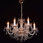 Chandelier doré crystal 6 ampoules 80 cm