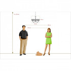 Chandelier laiton classic 3 ampoules 75 cm Chandelier laiton classic 3 ampoules 75 cm