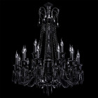 Chandelier noir classic 18 ampoules 170 cm