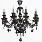 Chandelier noir classic 8 ampoules 80 cm