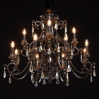 Chandelier noir country 12 ampoules 235 cm