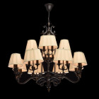 Chandelier noir country 24 ampoules 200 cm