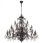 Chandelier noir country 28 ampoules 245 cm
