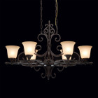 Chandelier noir country 6 ampoules 205 cm