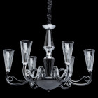 Chandelier noir elegance 6 ampoules 132 cm