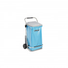 Poubelle de jardin claber sur roues modèle confort inox haute qualité ouverture à pédale + sac poubelle exterieur de jardin