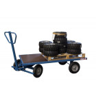 Chariot avant train pivotant 2500 x 1200 mm roues caoutchouc 1000 kg - 800007115