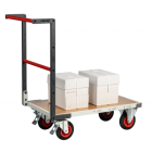 Chariot FLATPACK™ dossier fixe 850 x 500 mm plateau médium roues CC 400 kg - 804721230