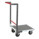 Chariot monté FLATPACK™ dossier fixe 550 x 500 mm plateau tôle roues CC 250 kg - 806720310