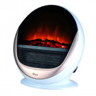 Chauffage appoint cheminée electrique niklas 1500w parabole effet flamme vive 2 positions