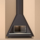 Cheminée métallique d'angle signa 18kw ch89 pca - corniche en marbre