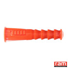 Seau de 100 chevilles RC14 orange avec collerette - 9111