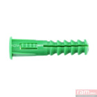 Seau de 1000 chevilles RC6 vertes avec collerette - 9106