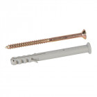 Chevilles et vis pour encadrements 10 pcs - 8 x 80 mm