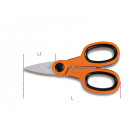 Ciseaux d'électricien coupe-câbles et serre-cosses 1128BCX BETA 011280080