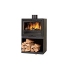 Poêle bois bûche GODIN Clairvoy 7Kw - Noir mat - 411104