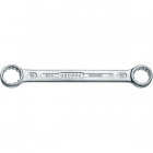 Clé polygonale double, droite, acier au chrome-vanadium 31CrV3, Cote s/plats : 16 x 17 mm, Long. 169 mm