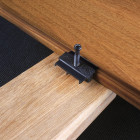 Clip terrasse bois hybrid 8-25 - 90 clips + vis 4x43mm - pour lames en bois exotique et bois durs - stable, facile à poser & résistant