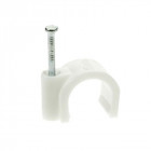 Clip De Fixation Rond, Blanc, 4Mm (100Pcs/Boîte)