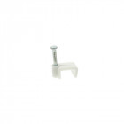Clip Plat De Fixation, Blanc, 10Mm (100Pcs/Boîte)