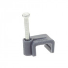 Clip Plat De Fixation, Gris, 4Mm (100Pcs/Boîte)