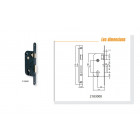 Coffre de sureté MULTIBAT axe 40 mm, avec gache main droite JPM SAS 218300-02-1B