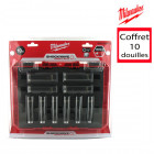Coffret 10 douilles 1/2" milwaukee shockwave 4932352861
