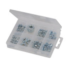 Coffret d'écrous hexagonaux galvanisés - 108 pcs