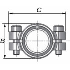 Collier réparation pour acier court DSK 21.3 (1/2") - GEBO FRANCE : 01.260.28.01