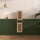 Colonne cannage 30x30x120 cm décor bois et cannage - APOLLINE Aurlane - LAV1041