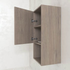 Colonne de rangement chêne celtique - Porte et niche - 35x80x32,5 cm Aurlane - LAV385