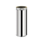 Tdpi500 conduit double paroi isolé polycombustible longueur 50 cm    inox   ø150 - à l'unité