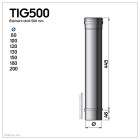Lot de 3 tig500 conduit simple paroi étanche polycombustible longueur 50 cm       ø200