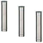 Lot de 3 ti1000 conduit simple paroi pour bois fioul longueur 100 cm       ø130