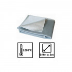 Couverture anti feu protection 1200° - 2 x 1m - fibre de silice matière textile ignifugée