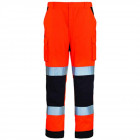 Pantalon hv patrol classe 2 - 7paop - Orange-Noir - Taille au choix