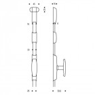 Crémone en acier à bouton type 332 chromé