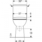 Pack WC au sol Renova Comfort avec réservoir attenant, sortie horizontale, surélevé, Rimfree et abattant WC blanc