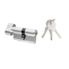 Cylindre bouton profil européen F5S Laiton 30b x 30 Entrouvrant KA2 - Ifam 1406
