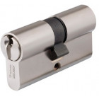 Cylindre double V5 VACHETTE - Laiton nickelé - 7100 - 30x30 mm - 3 clés - 17100000