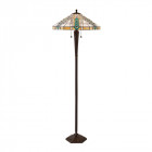 Lampadaire lloyd, verre et laiton